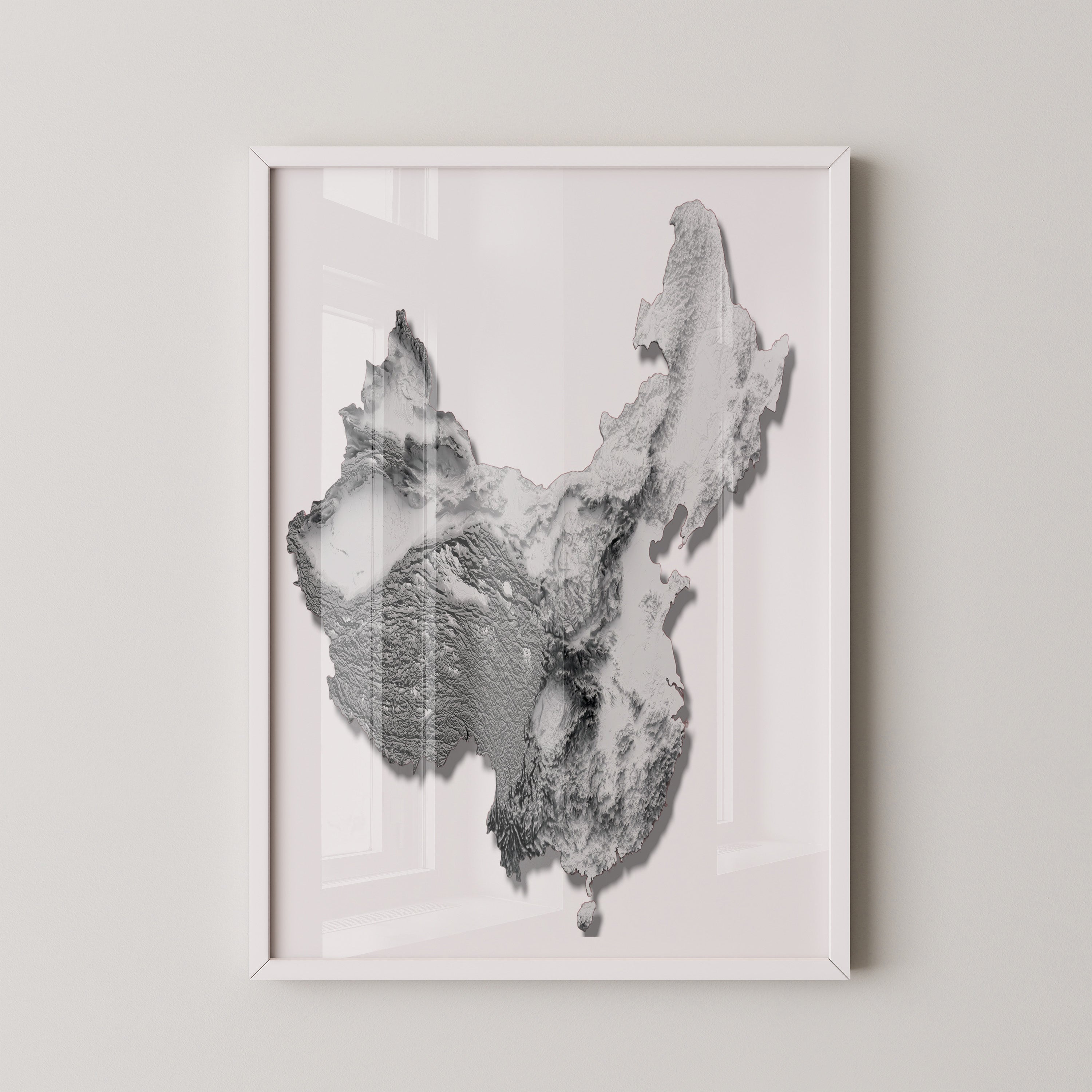 China Gebirge Relief Schatten