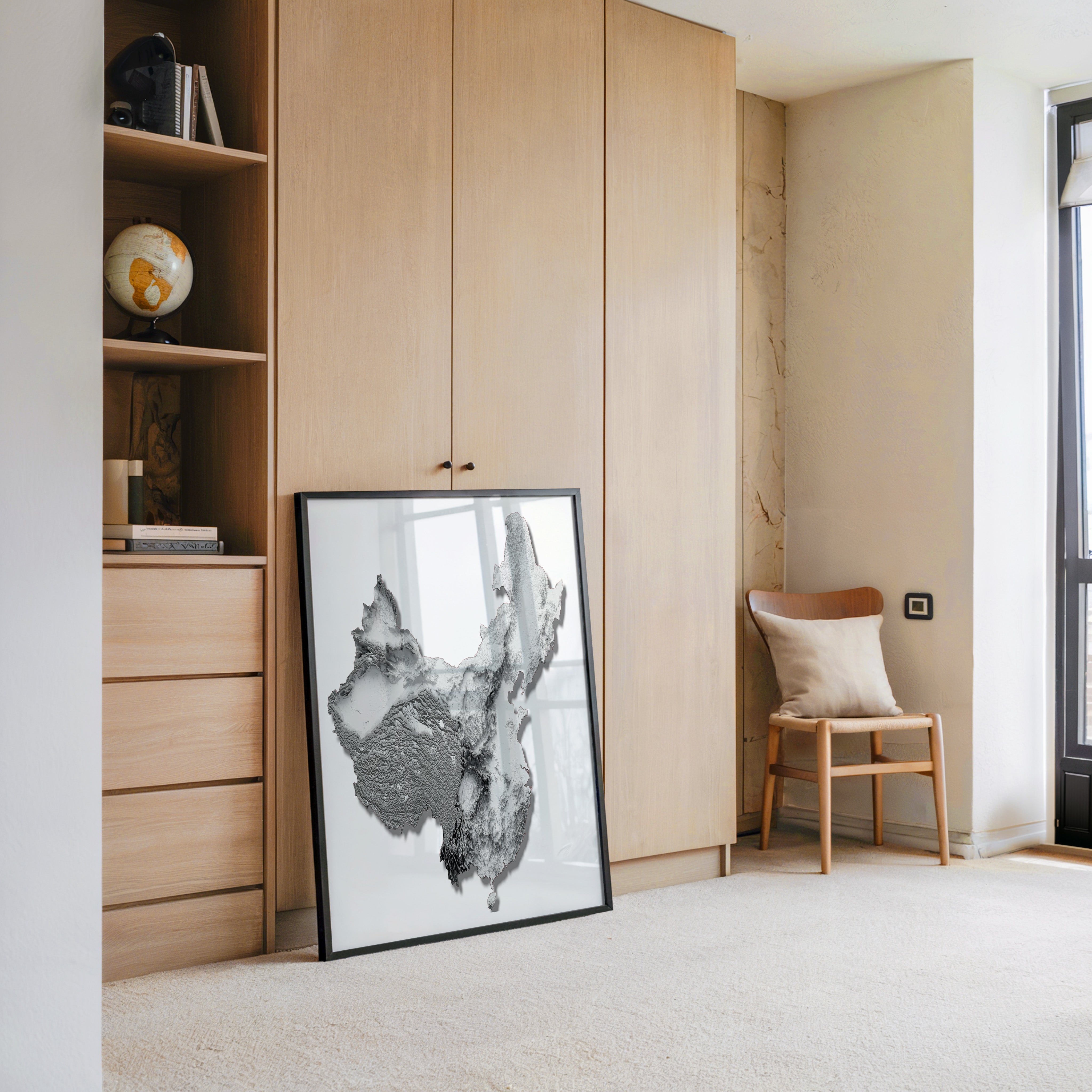 China Gebirge Relief Schatten