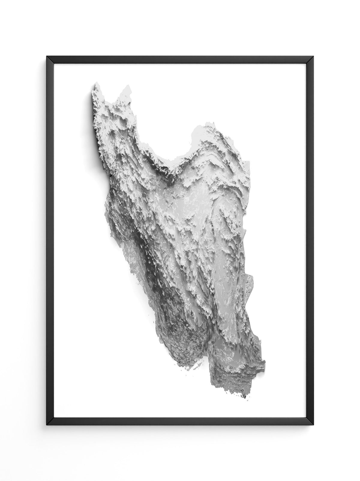 Iran 3D-Karte perspektivisch