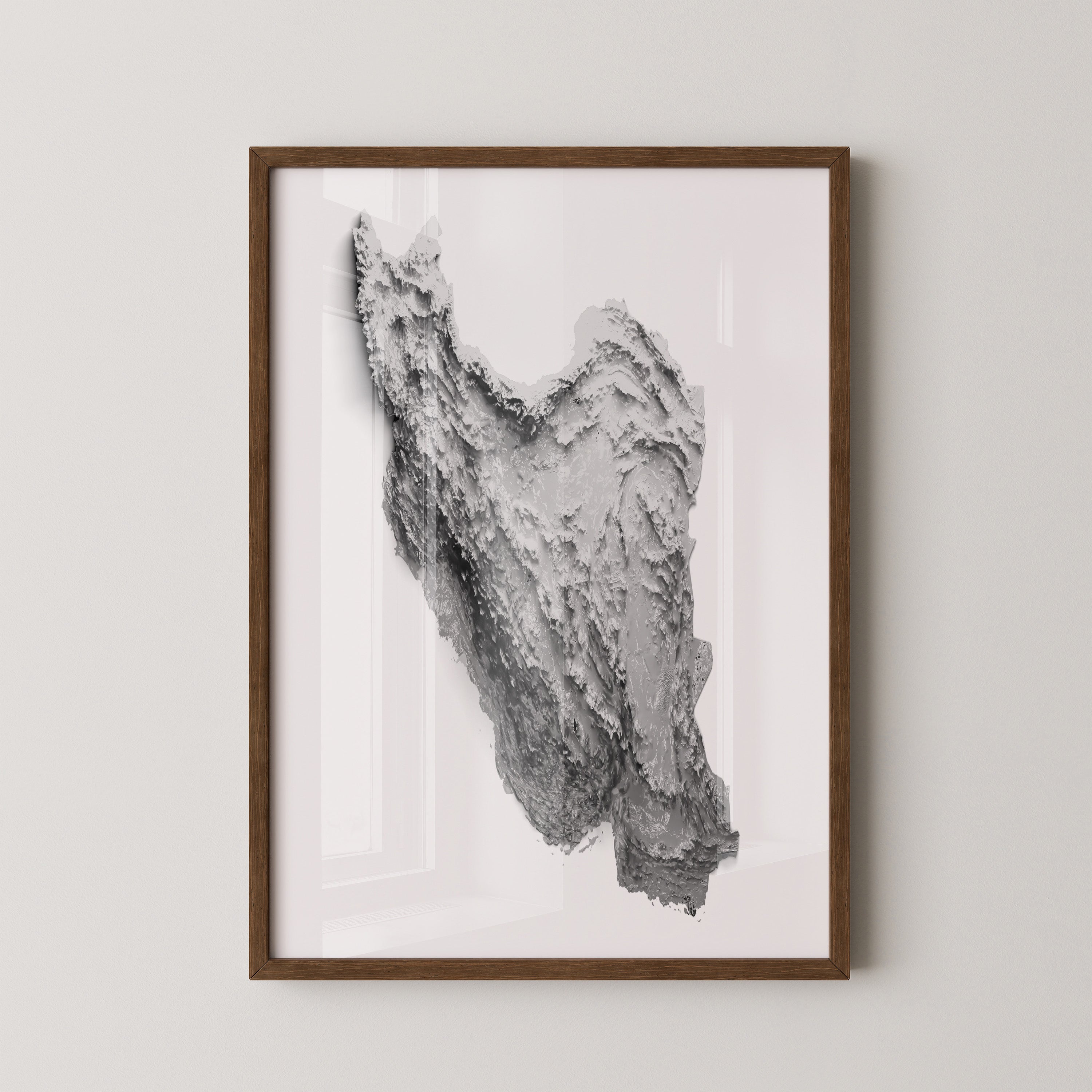 Iran 3D-Karte perspektivisch