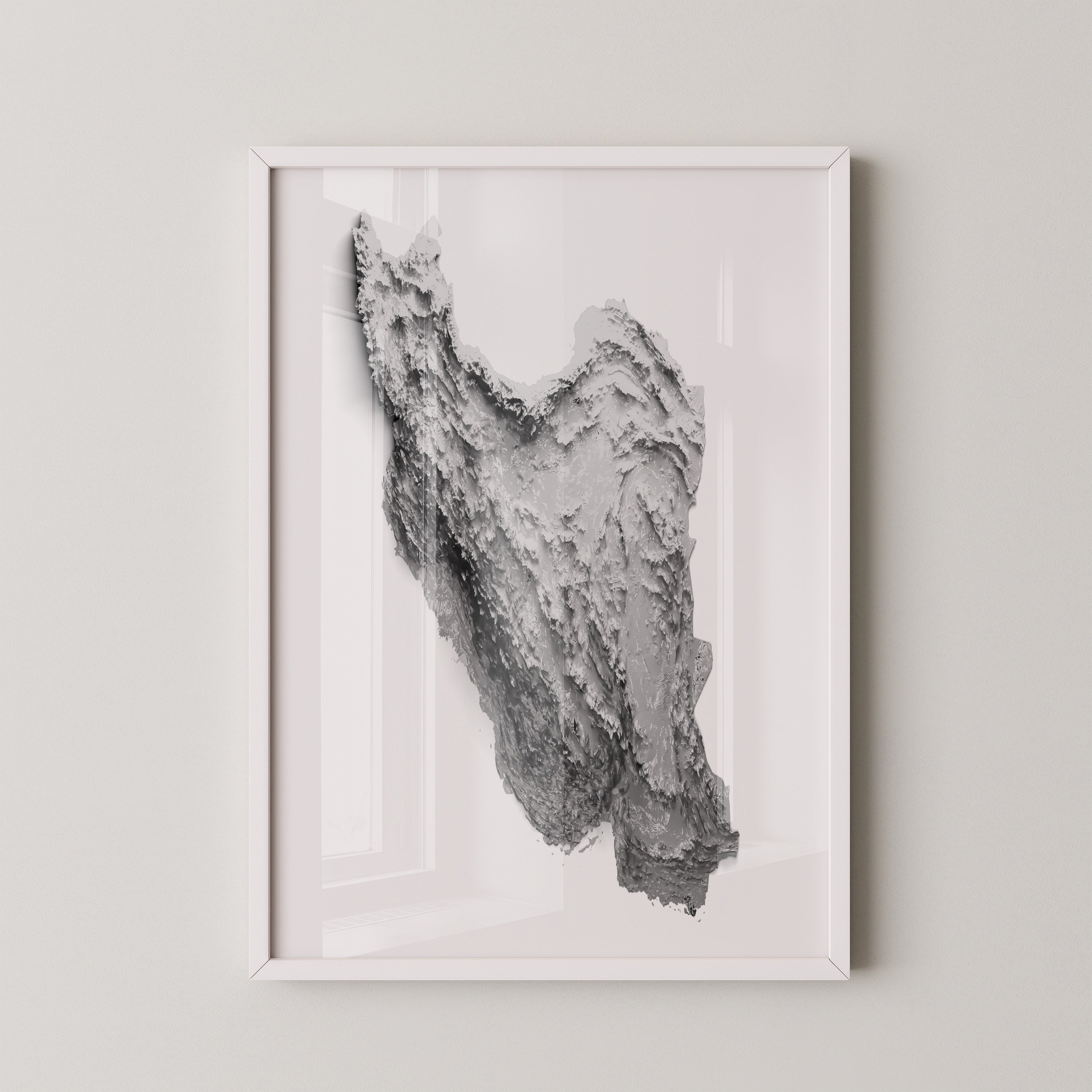 Iran 3D-Karte perspektivisch