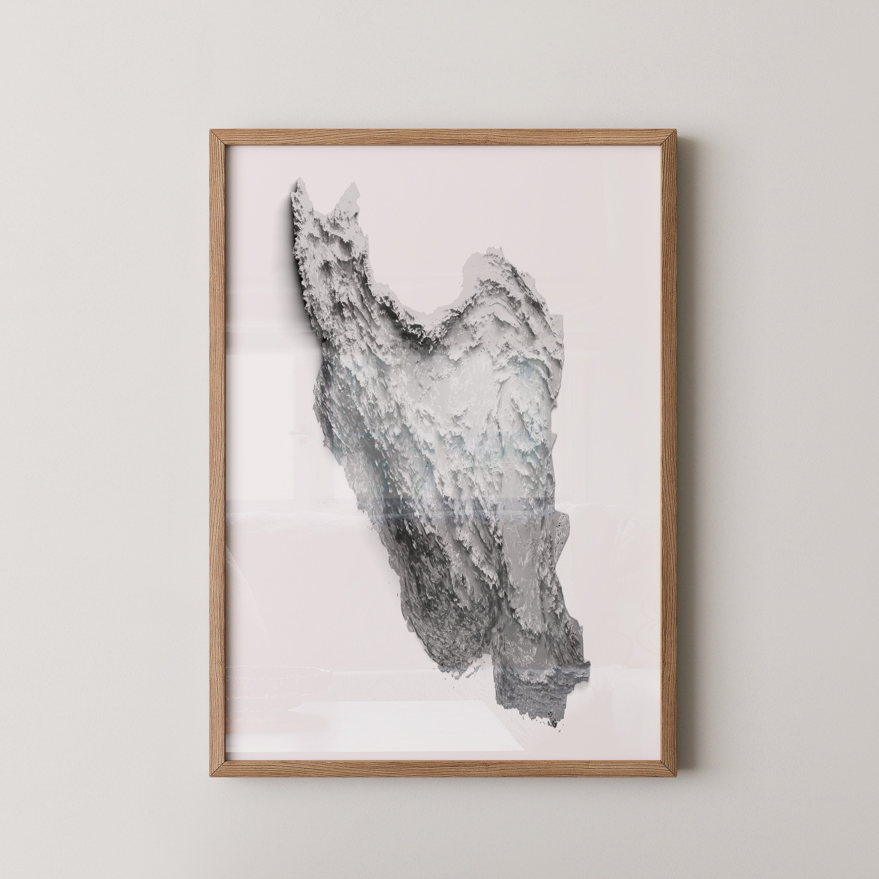 Iran 3D-Karte perspektivisch