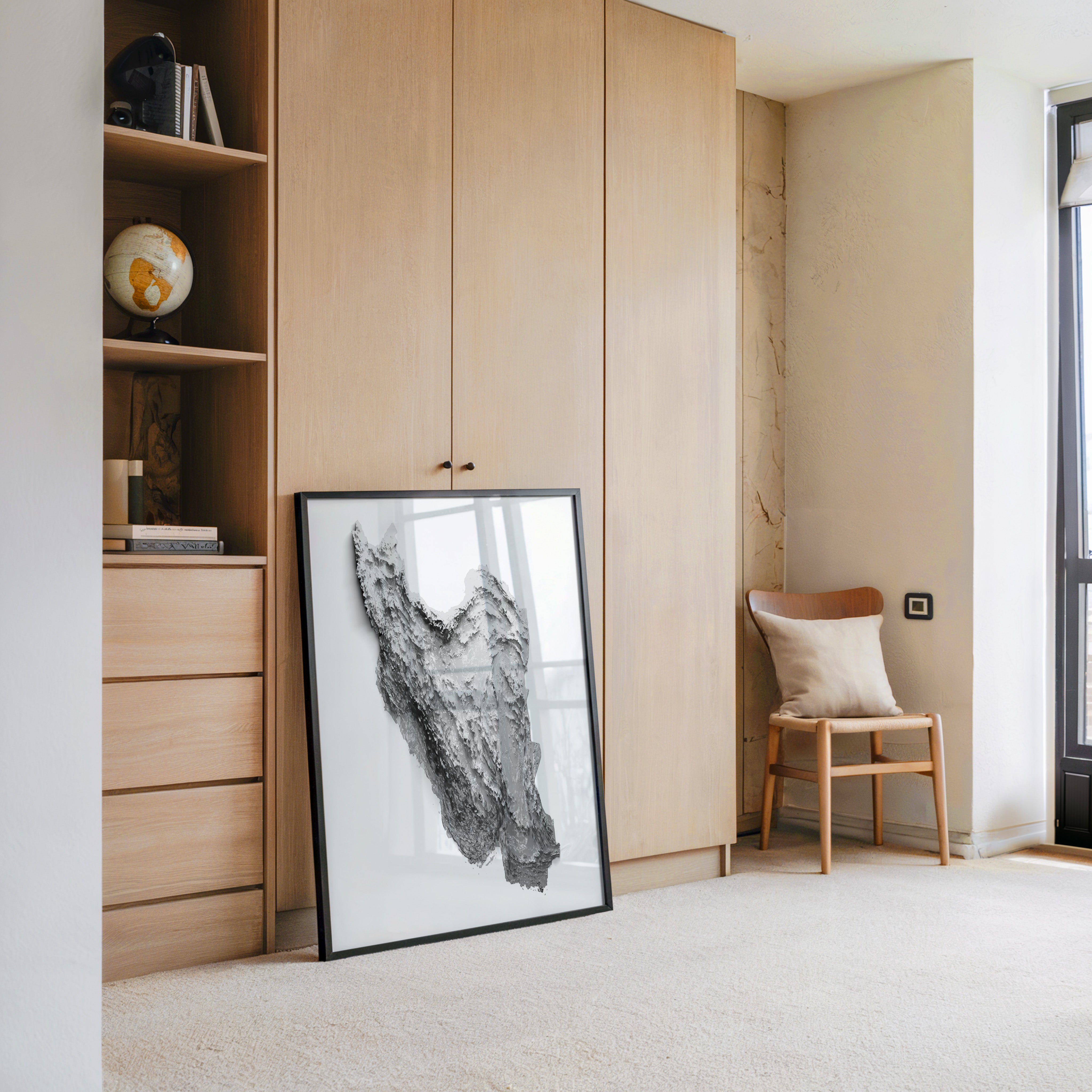 Iran 3D-Karte perspektivisch