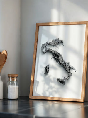 Italien 3D-Landschaft minimalistisch