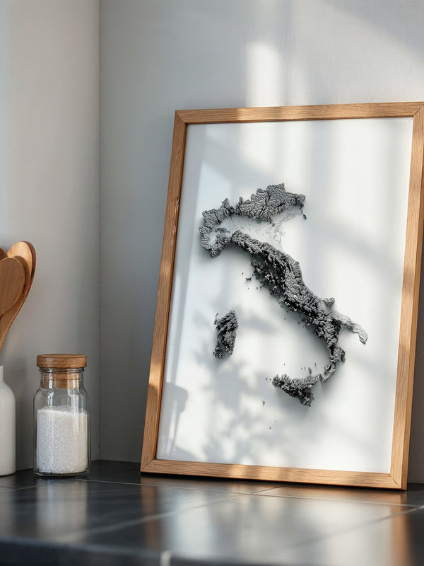 Italien 3D-Landschaft minimalistisch