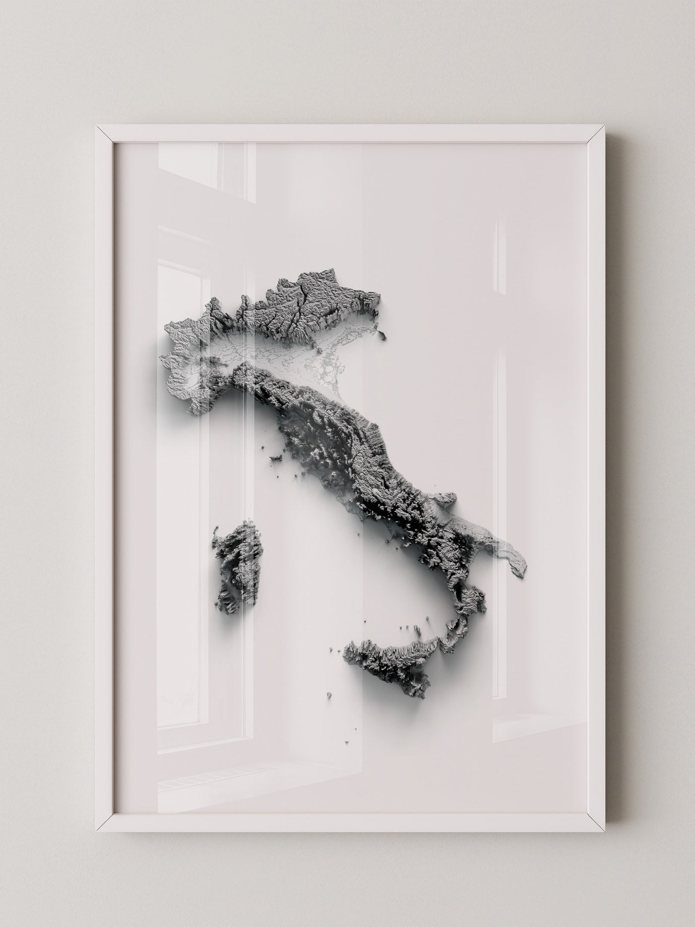 Italien 3D-Landschaft minimalistisch