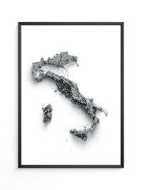 Italien 3D-Landschaft minimalistisch