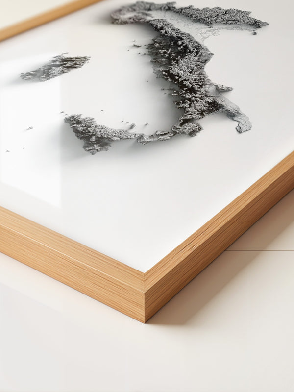 Italien 3D-Landschaft minimalistisch