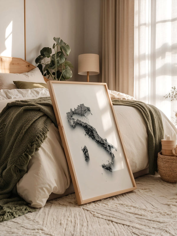Italien 3D-Landschaft minimalistisch