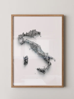 Italien 3D-Landschaft minimalistisch