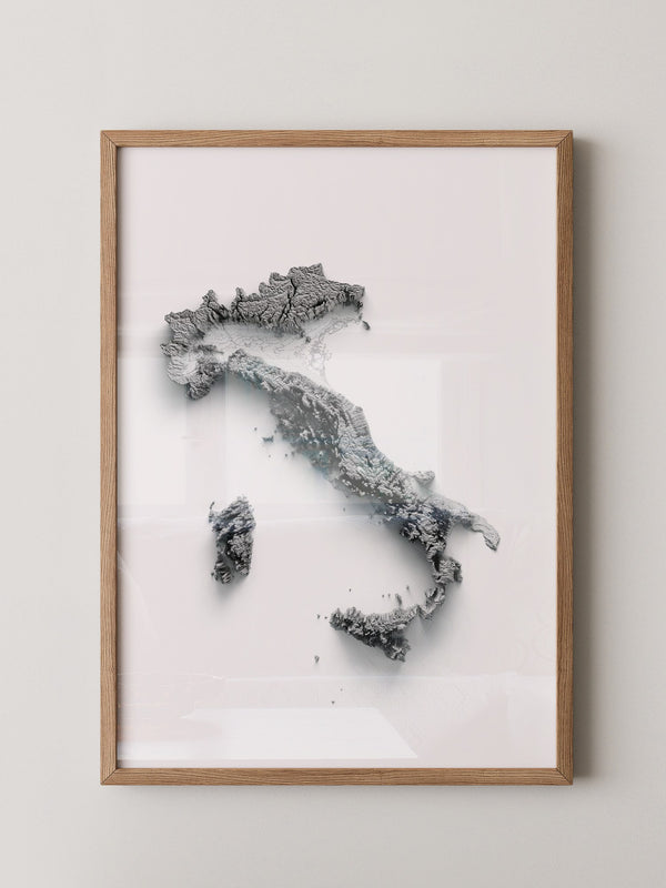 Italien 3D-Landschaft minimalistisch