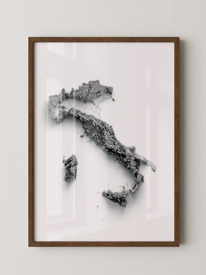 Italien 3D-Landschaft minimalistisch