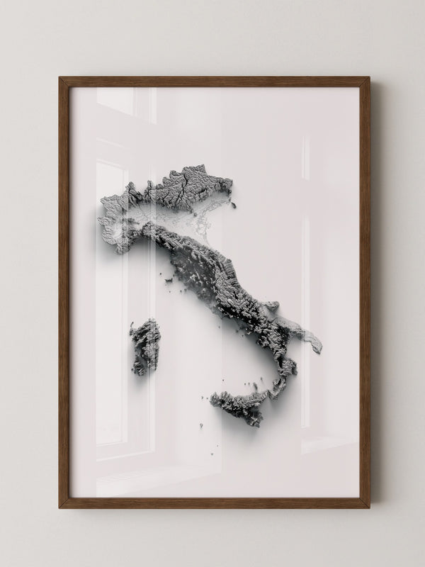 Italien 3D-Landschaft minimalistisch