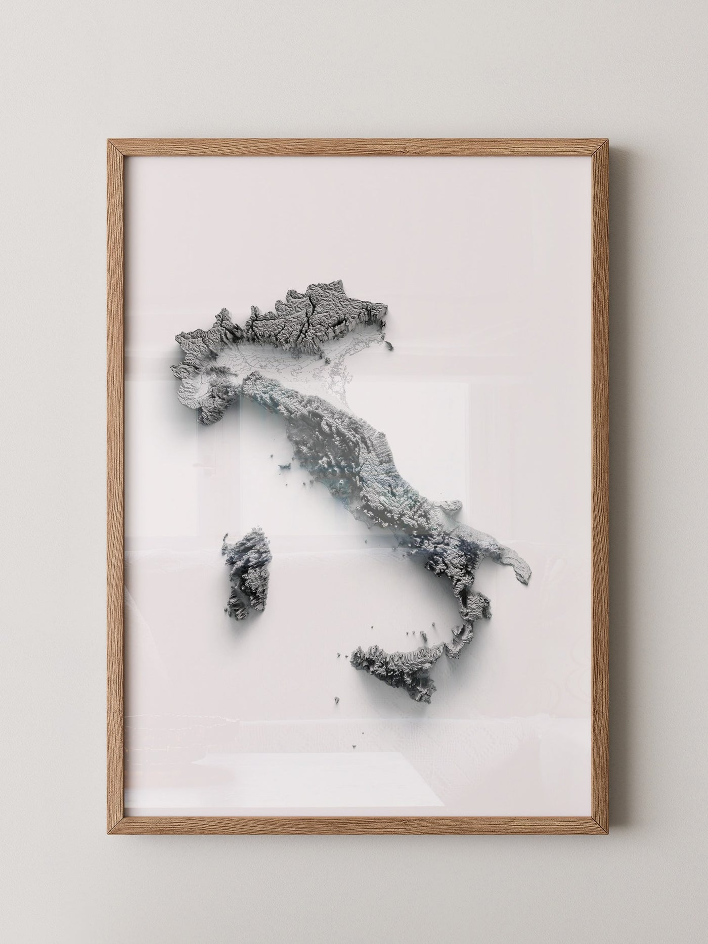 Italien 3D-Landschaft minimalistisch