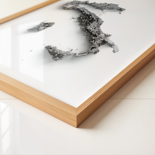 Italien 3D-Landschaft minimalistisch