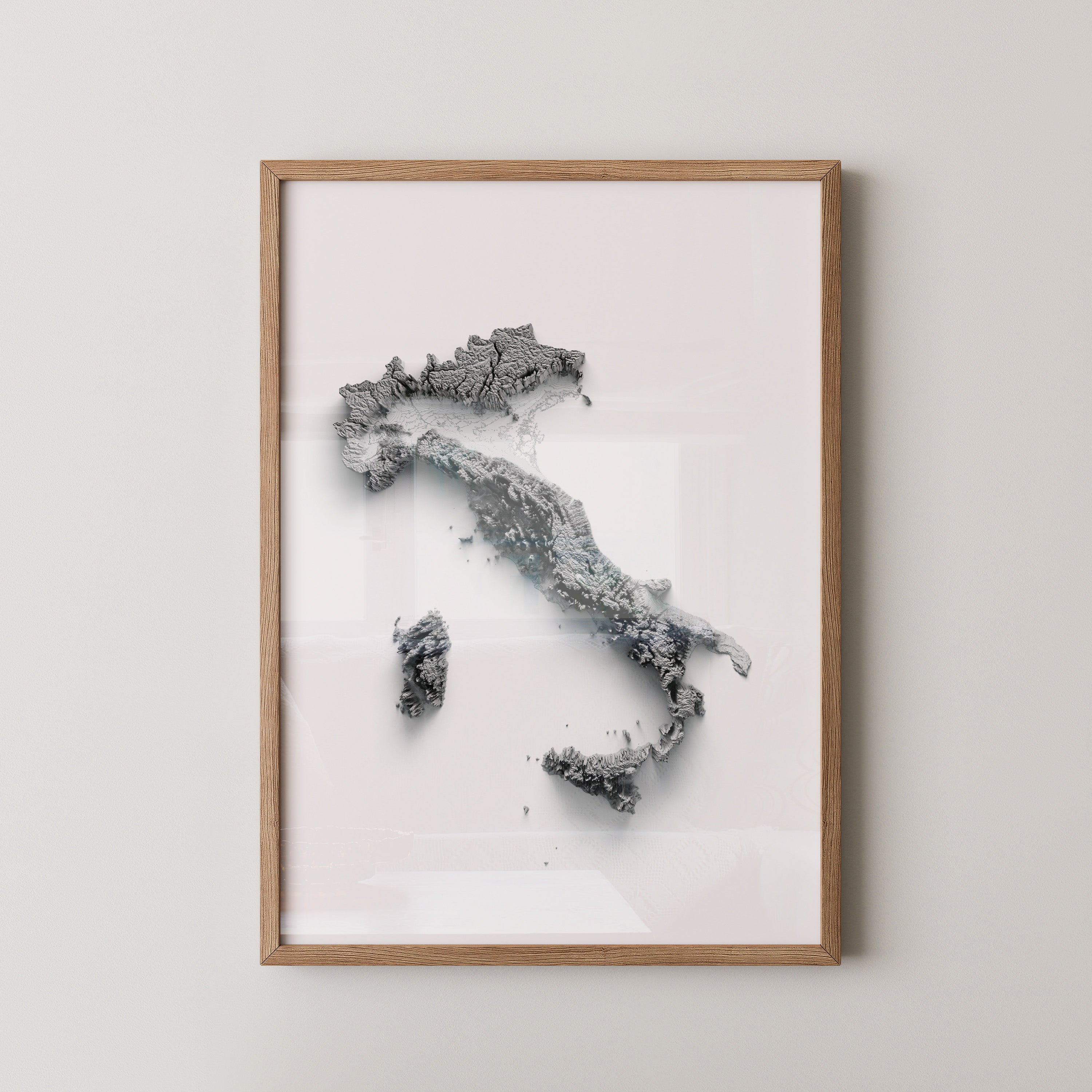 Italien 3D-Landschaft minimalistisch