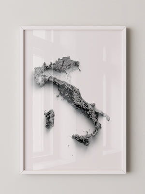 Italien 3D-Landschaft minimalistisch