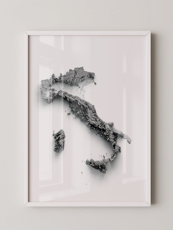Italien 3D-Landschaft minimalistisch