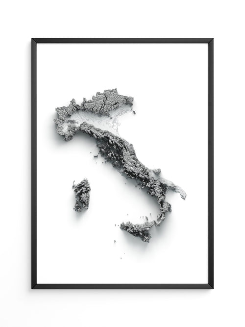 Italien 3D-Landschaft minimalistisch
