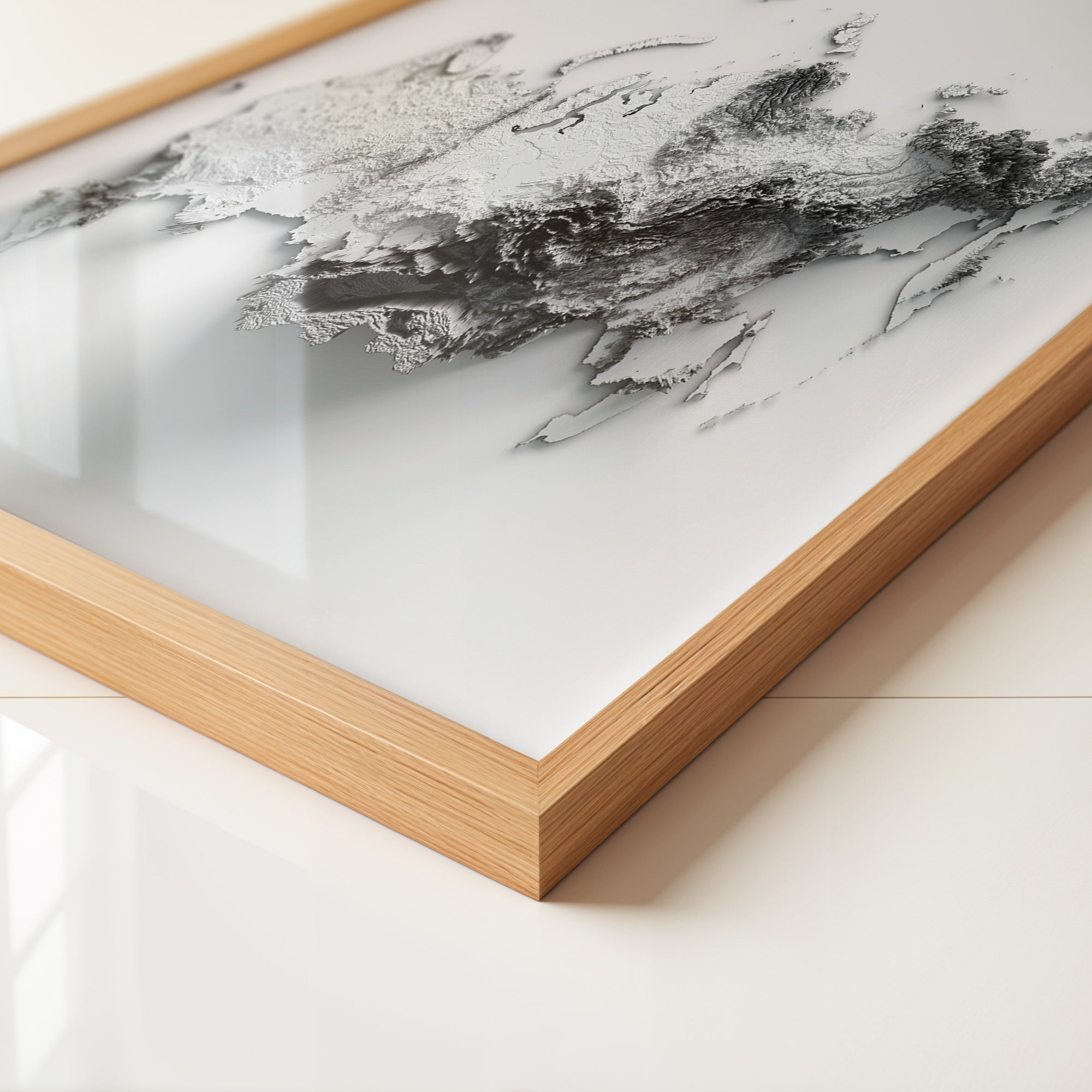 Russland Relief 3D Schattenwurf