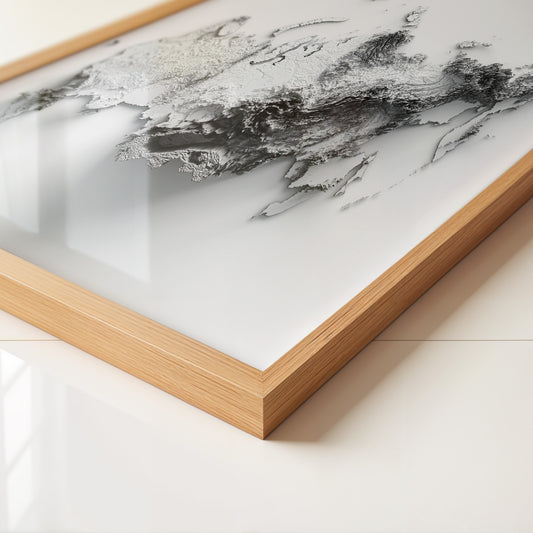 Russland Relief 3D Schattenwurf