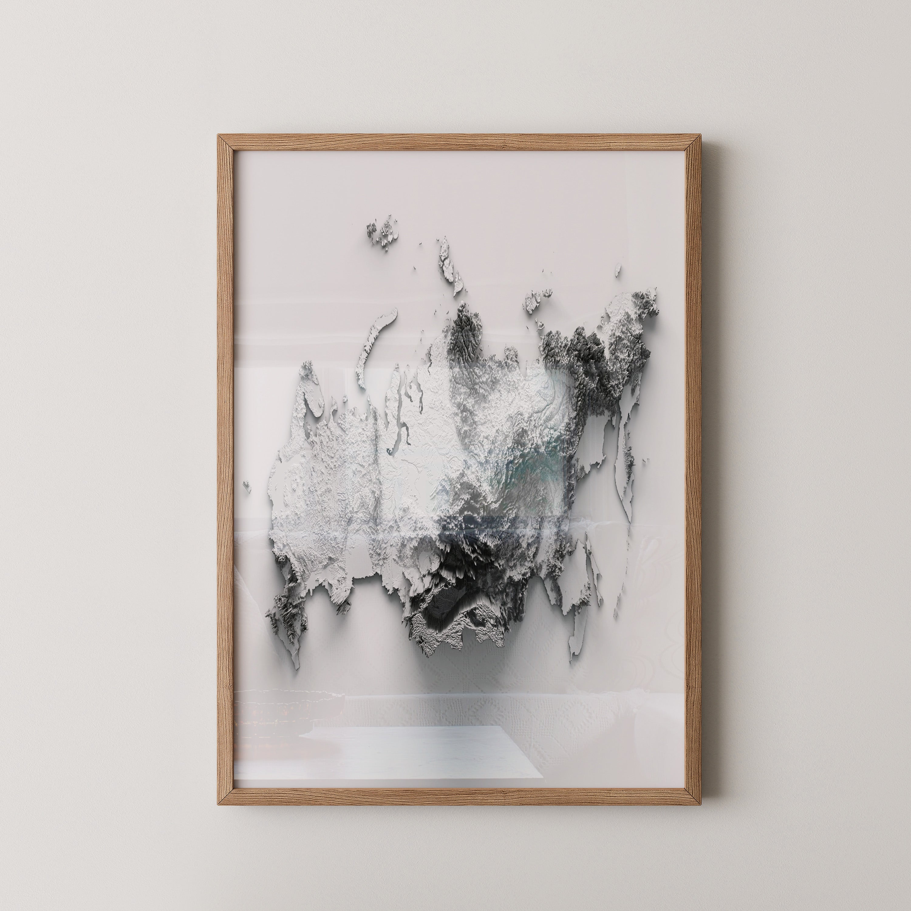 Russland Relief 3D Schattenwurf