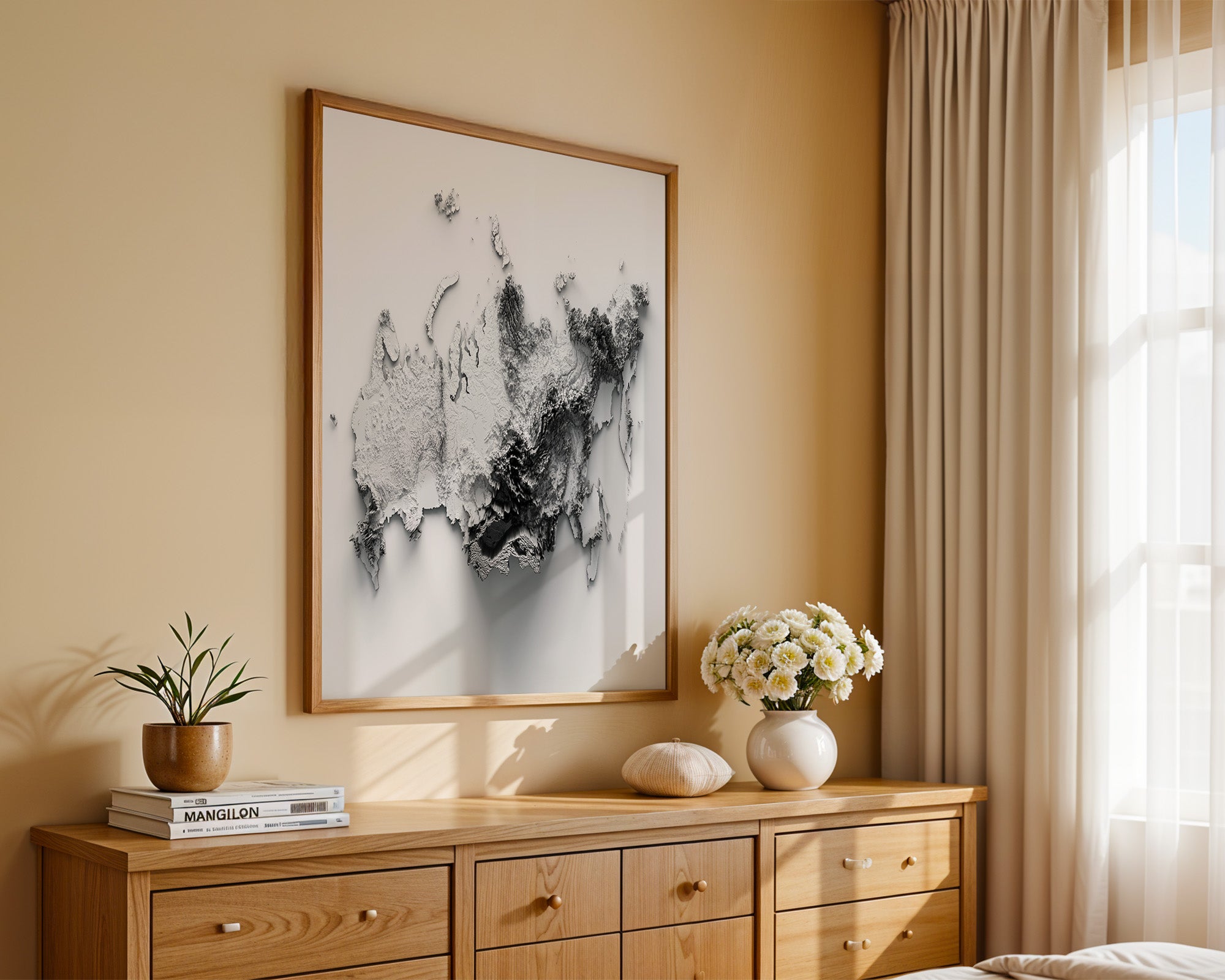 Russland Relief 3D Schattenwurf