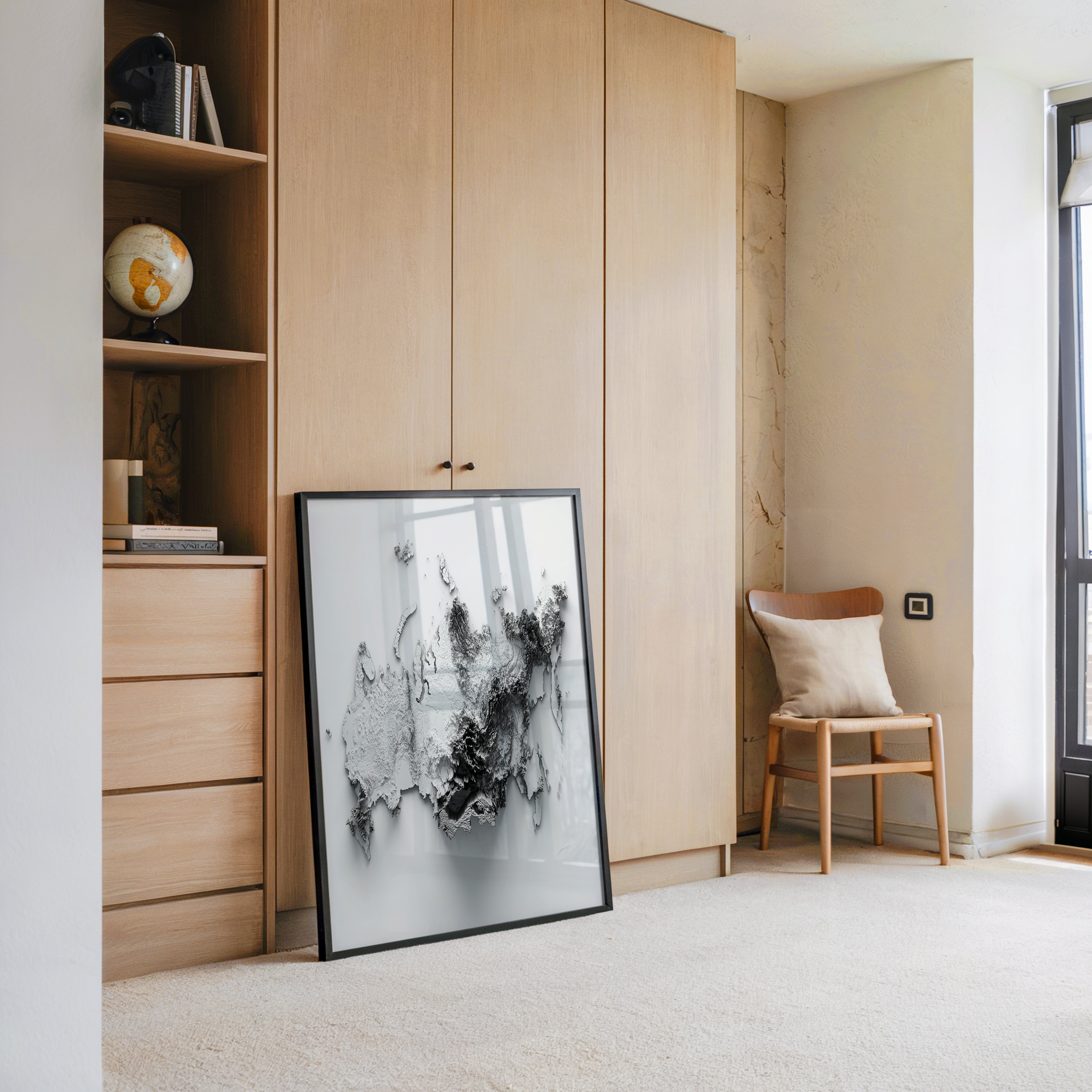 Russland Relief 3D Schattenwurf