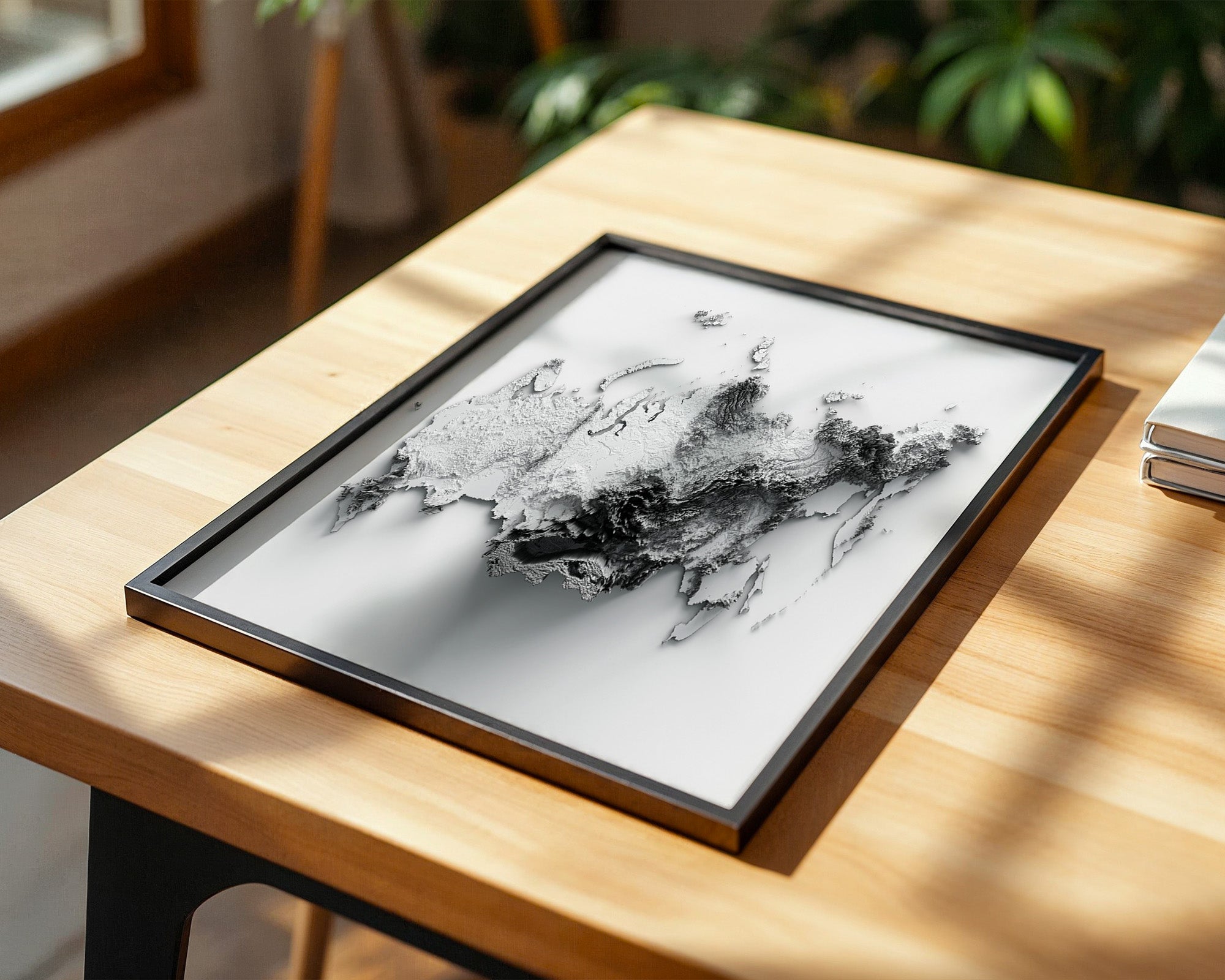 Russland Relief 3D Schattenwurf