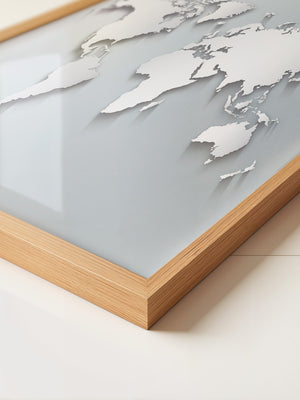 Weltkarte Relief Schatteneffekt
