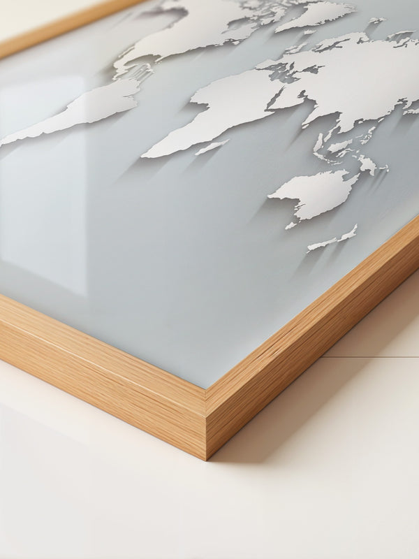 Weltkarte Relief Schatteneffekt