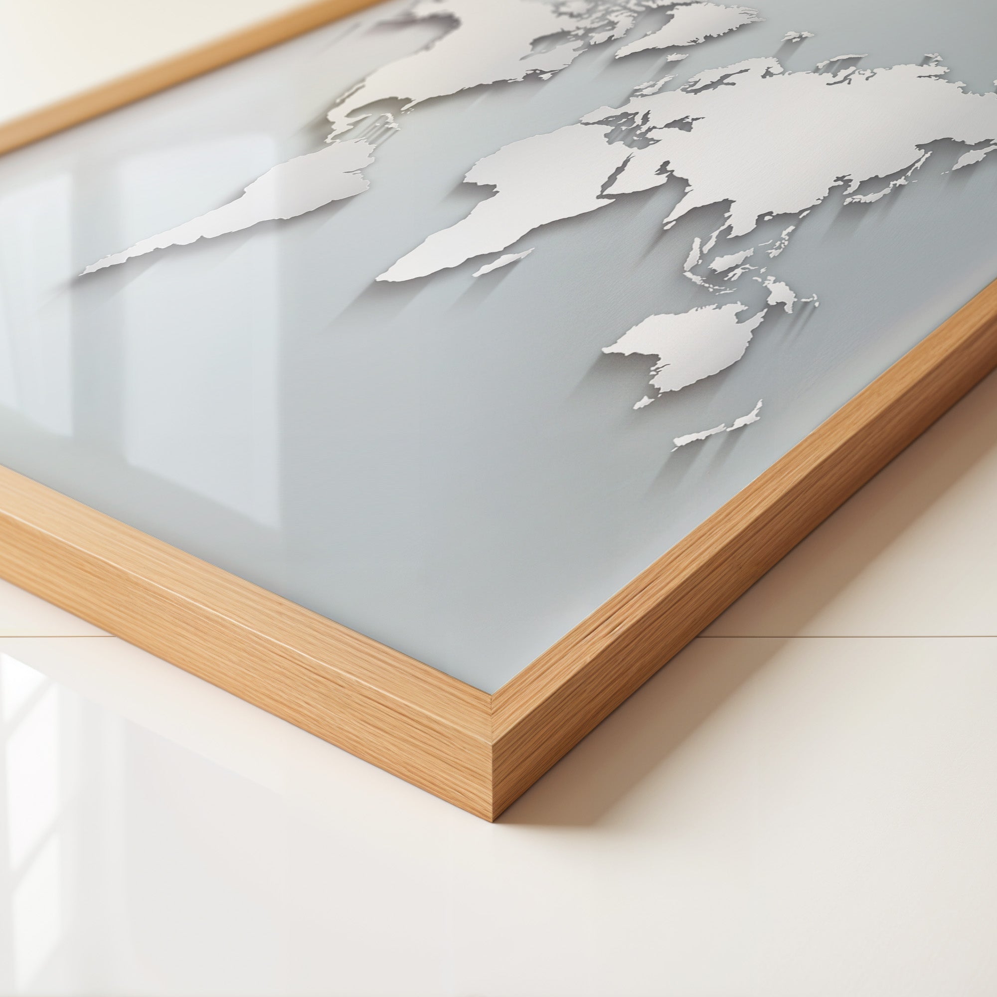 Weltkarte Relief Schatteneffekt