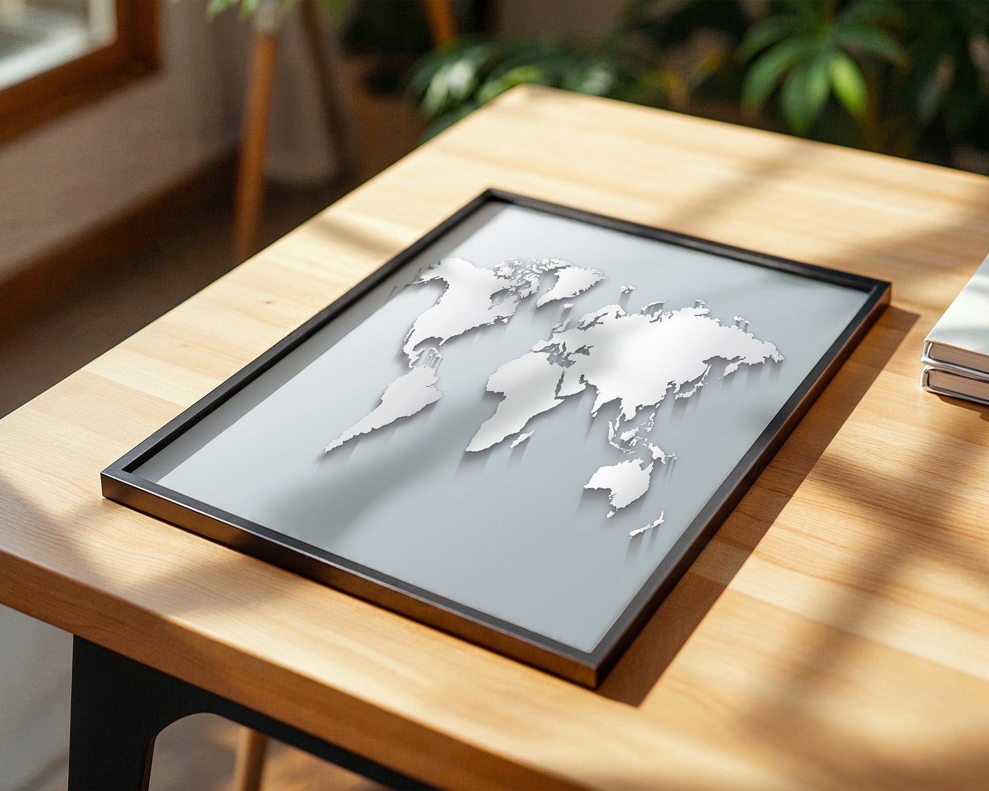 Weltkarte Relief Schatteneffekt