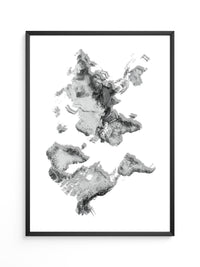 Weltkarte Relief Grau Schwarz