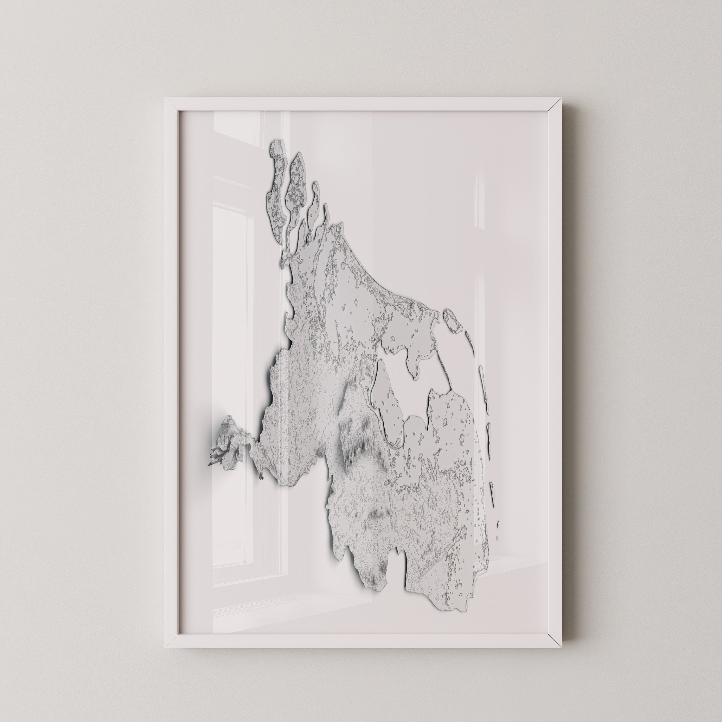 Skandinavien Karte Reliefoptik