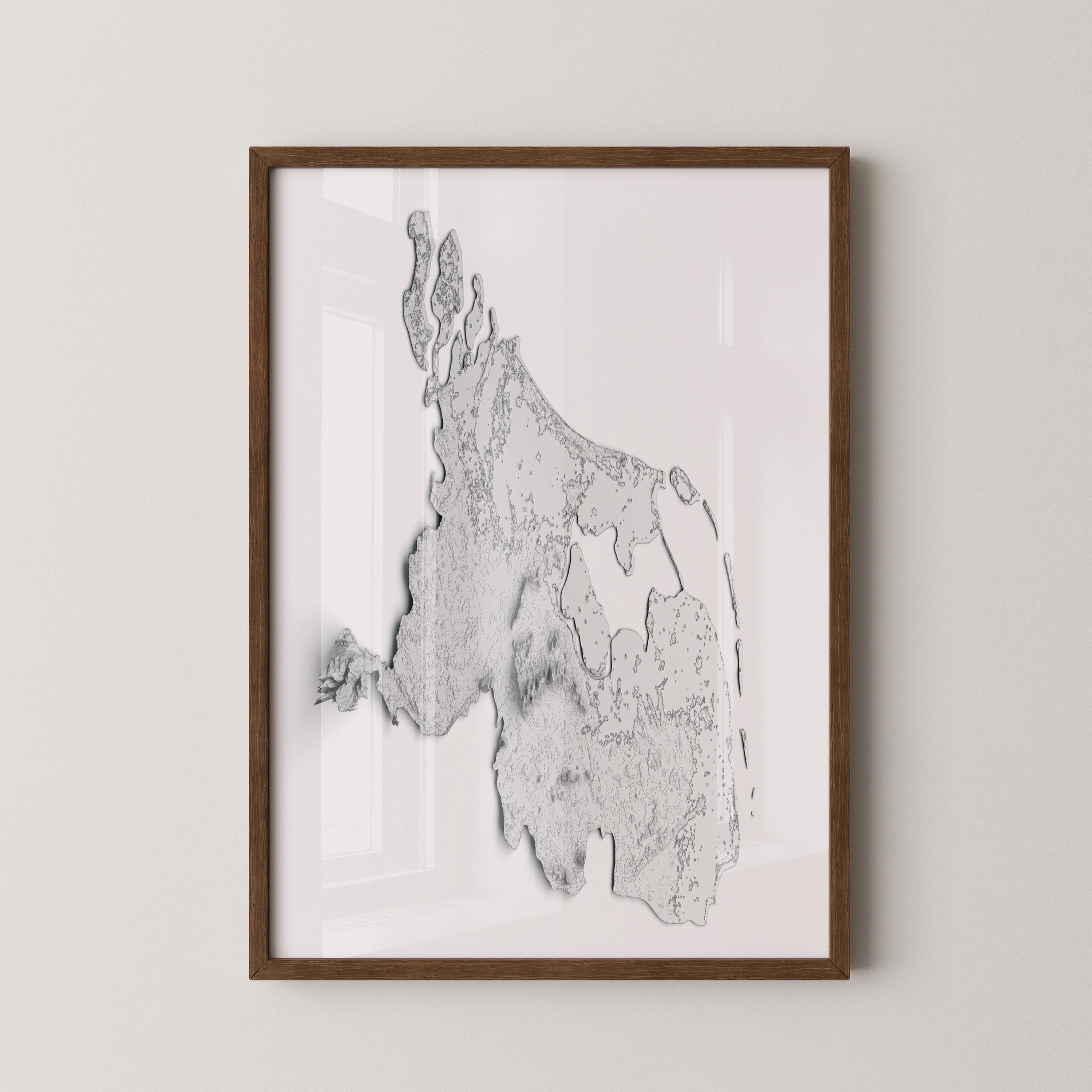 Skandinavien Karte Reliefoptik