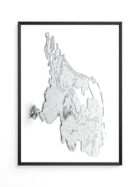 Skandinavien Karte Reliefoptik