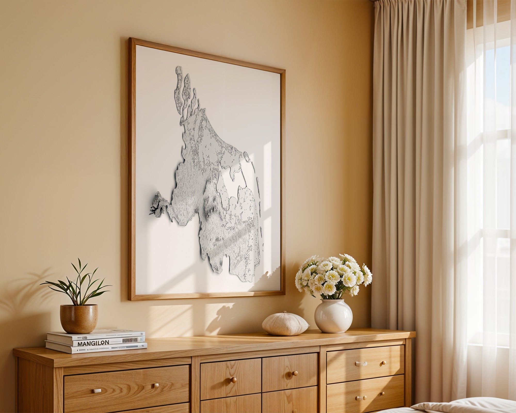 Skandinavien Karte Reliefoptik