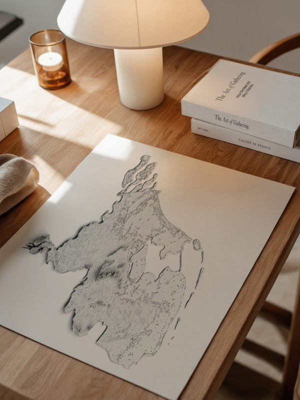 Skandinavien Karte Reliefoptik