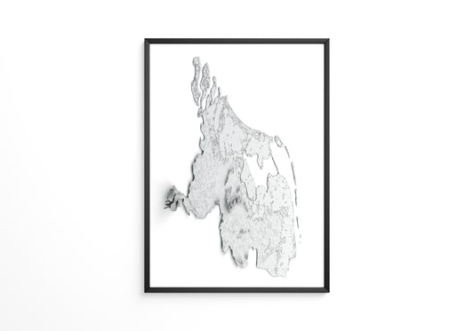 Skandinavien Karte Reliefoptik