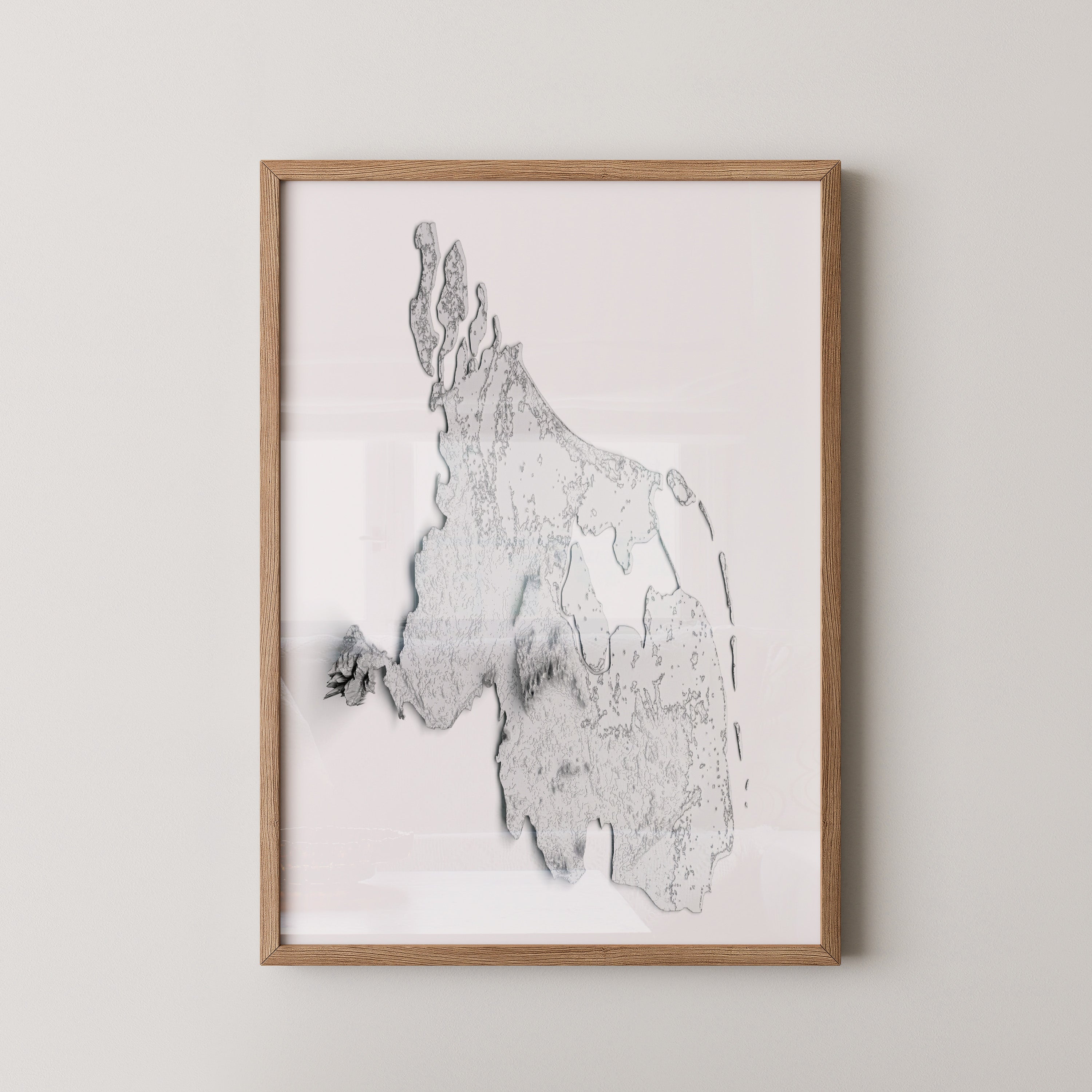 Skandinavien Karte Reliefoptik