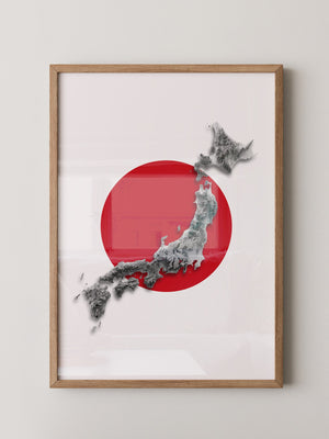 Japan Inseln Rot Kreis