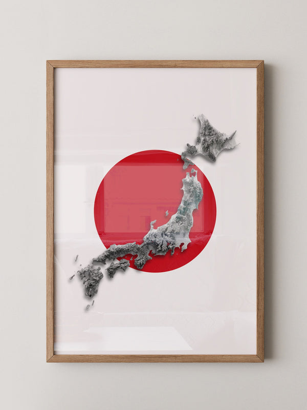 Japan Inseln Rot Kreis