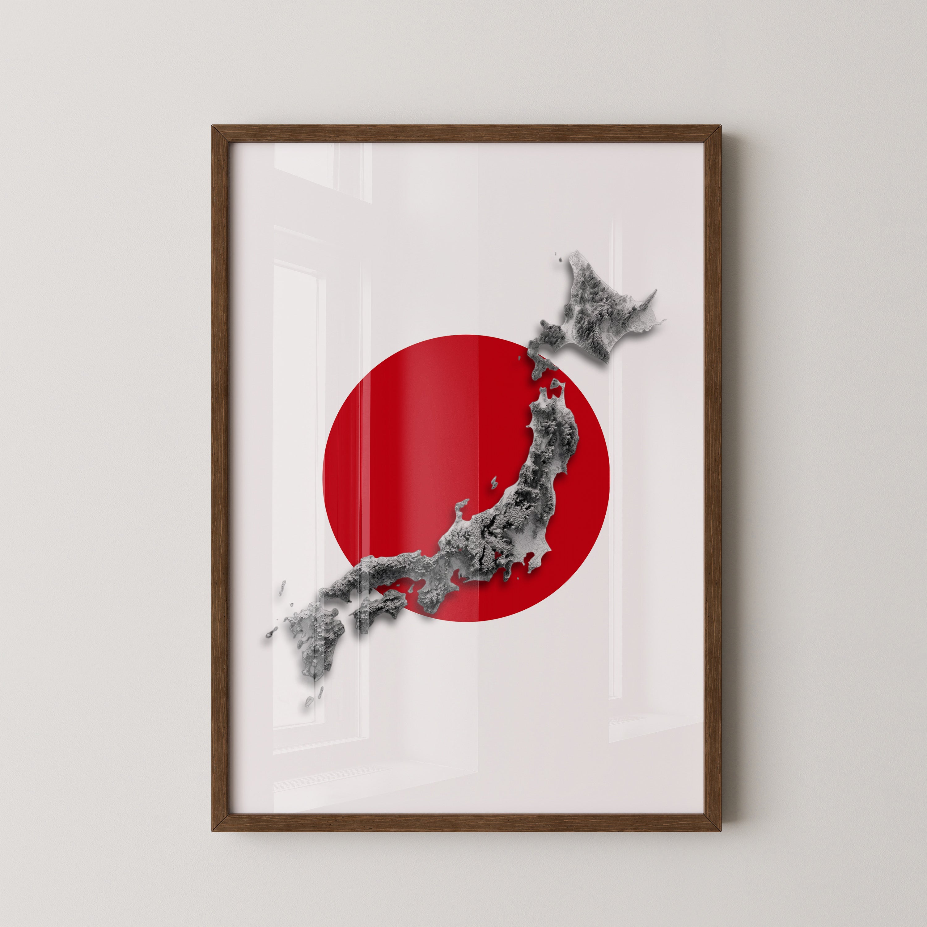 Japan Inseln Rot Kreis