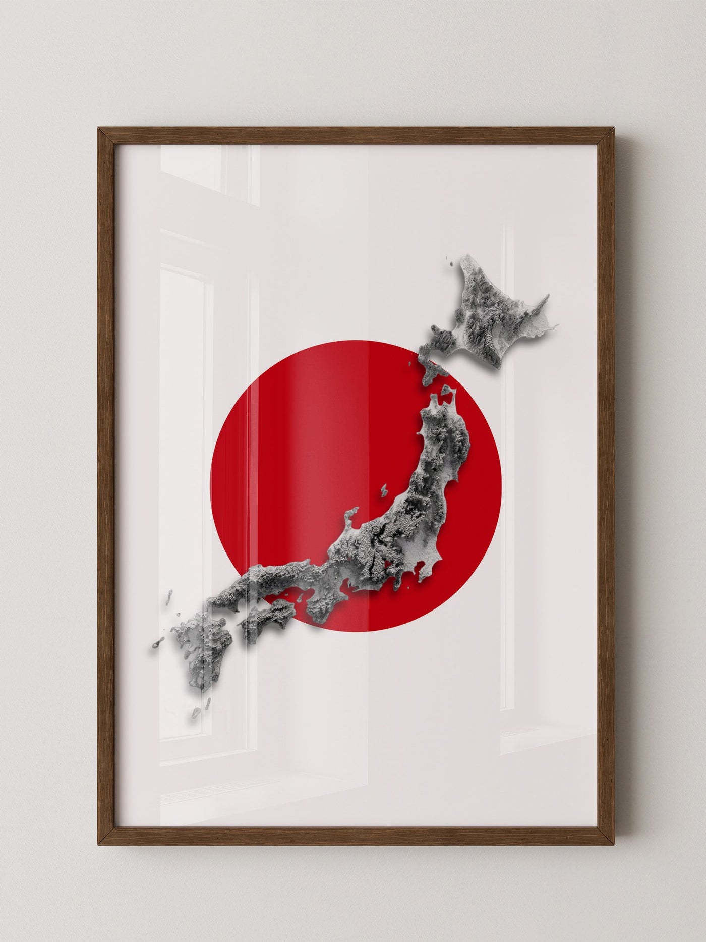 Japan Inseln Rot Kreis