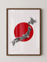 Japan Inseln Rot Kreis