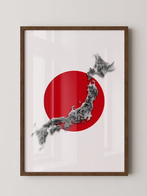 Japan Inseln Rot Kreis