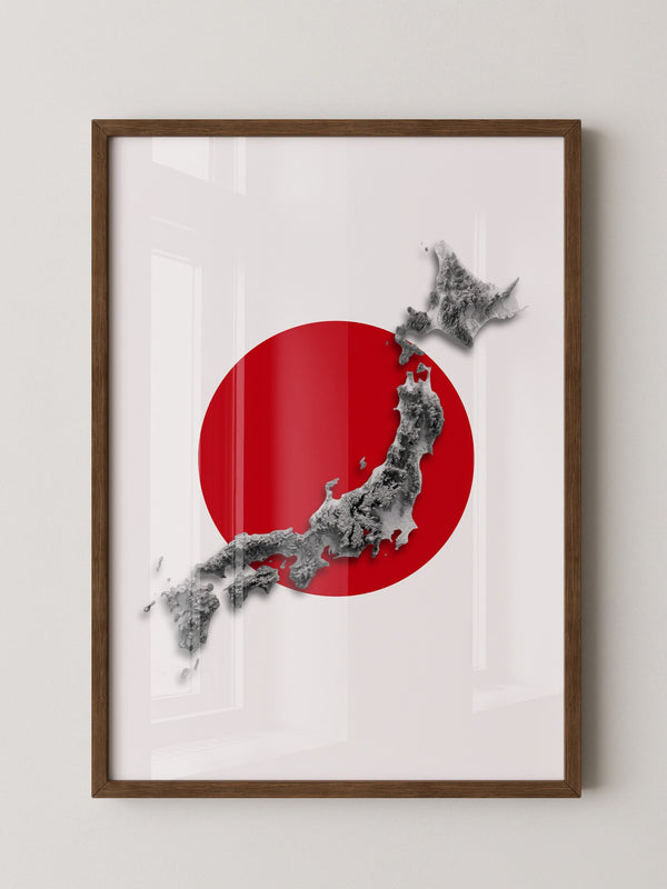Japan Inseln Rot Kreis