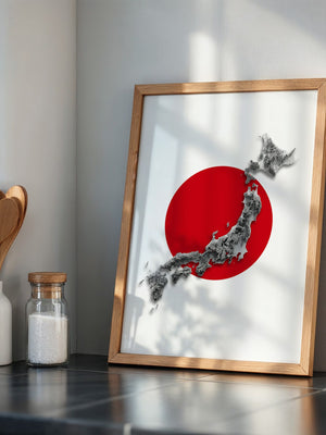 Japan Inseln Rot Kreis