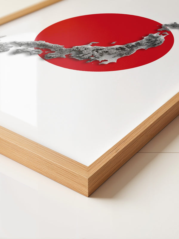 Japan Inseln Rot Kreis